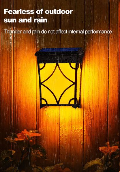 Vintage Solar Powered LED Wall Light Waterproof