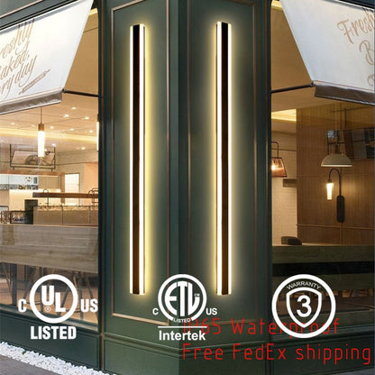 Modern Waterproof Outdoor Long Strip LED Wall Lamp on Sale