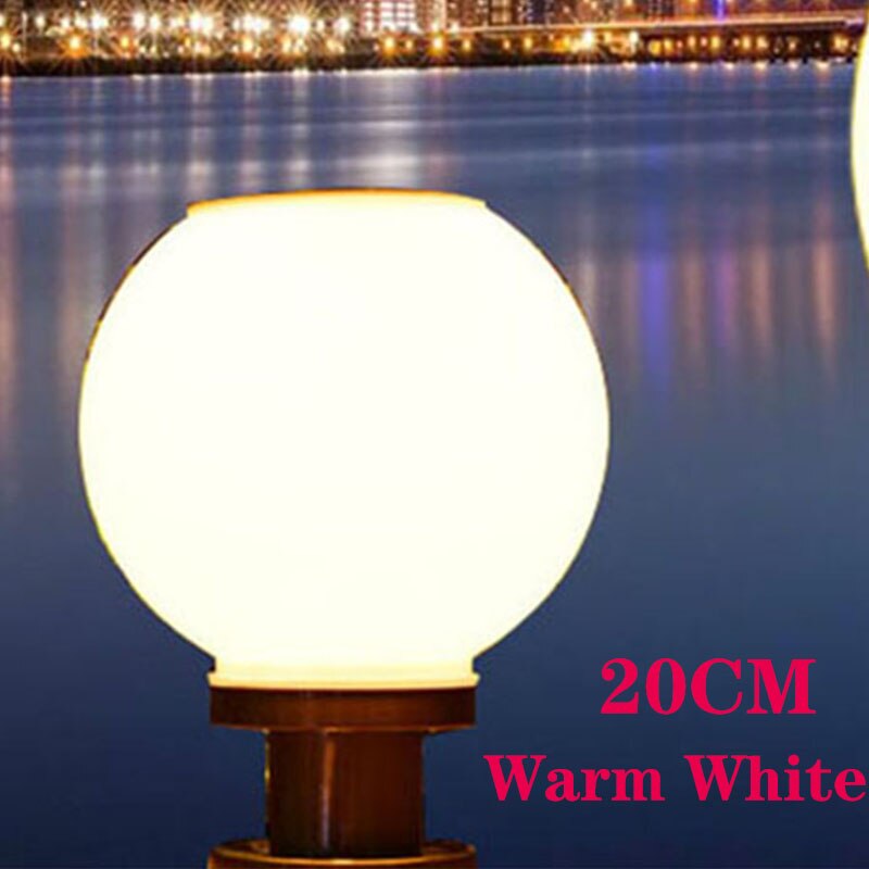 LED Round Ball Stainless Steel Solar Powered Lamp Outdoor IP65 Waterproof