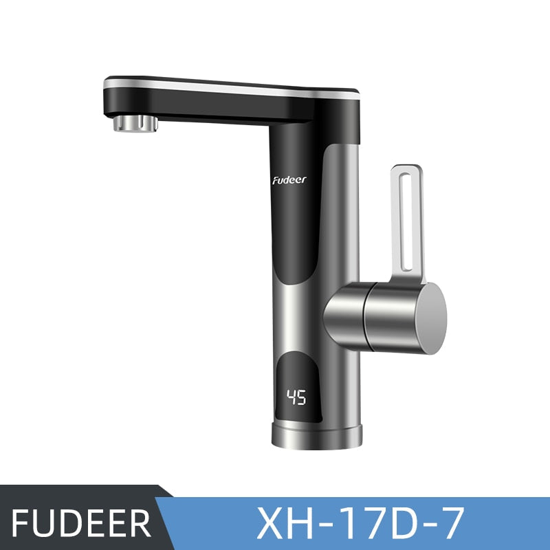 Instant Water Heater Faucet for Basin Tap 220V 3400W Tankless LCD Display