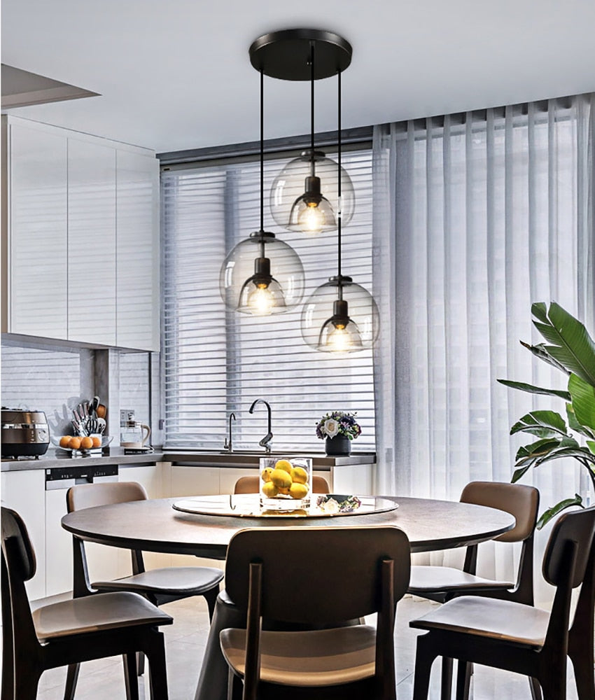 Glass Led Ceiling Chandelier