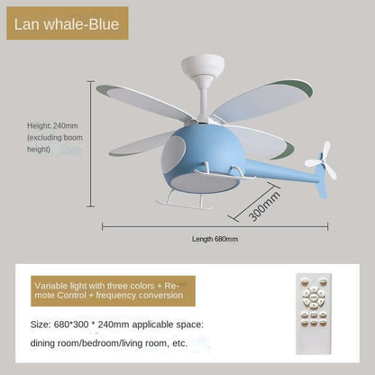 Children's Room Airplane Ceiling Fan Lights