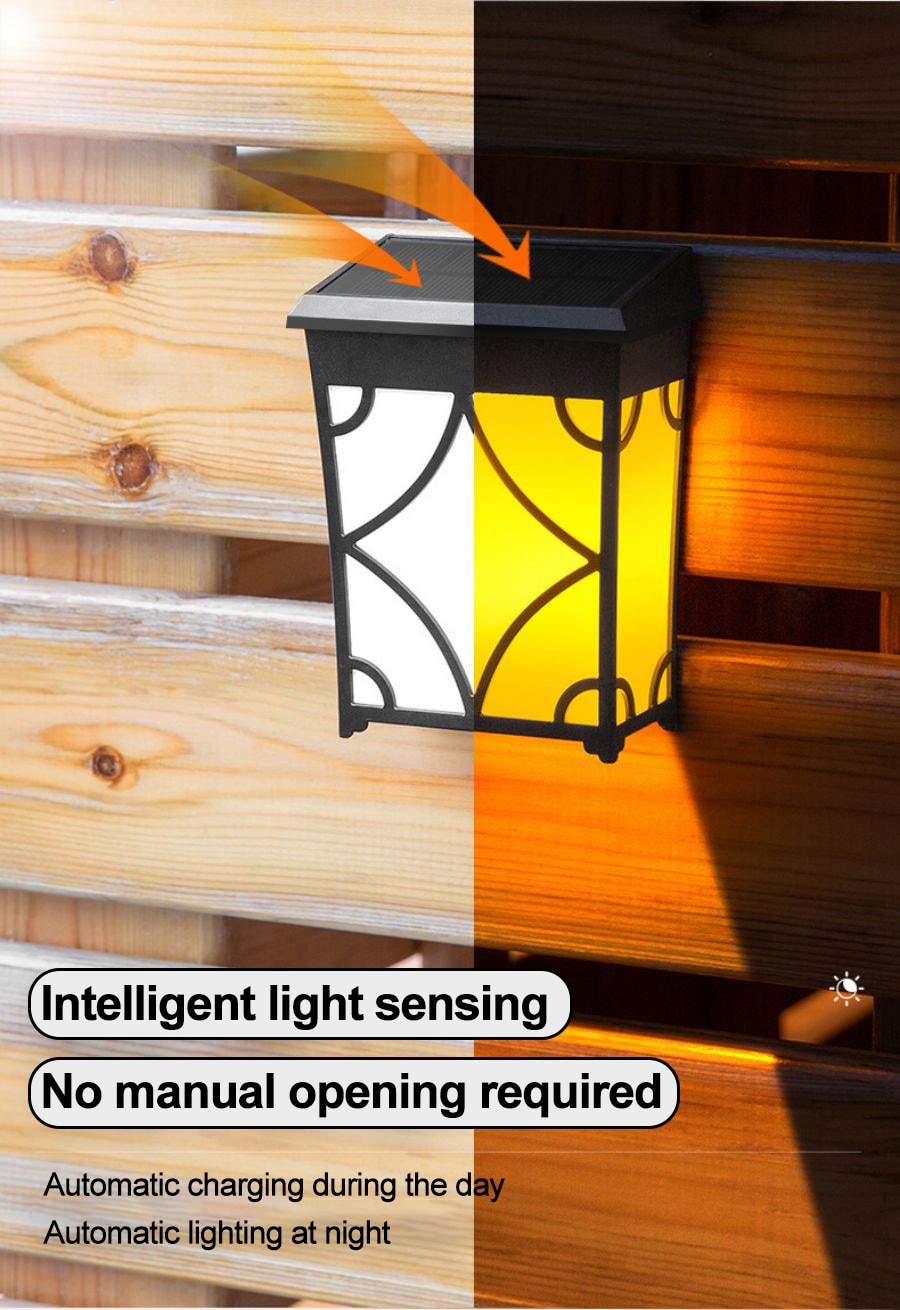 Vintage Solar Powered LED Wall Light Waterproof