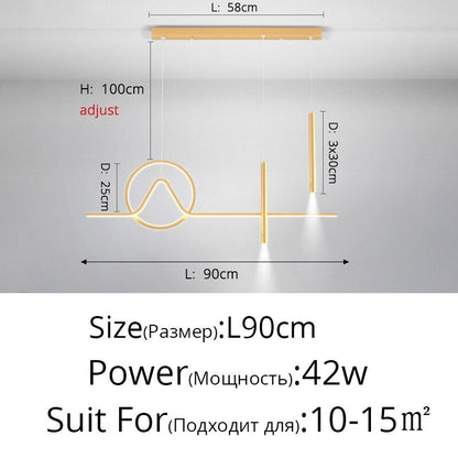 Nordic Minimalist Decoration Led Chandelier