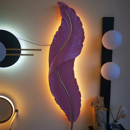 Led Feather Wall Lamp