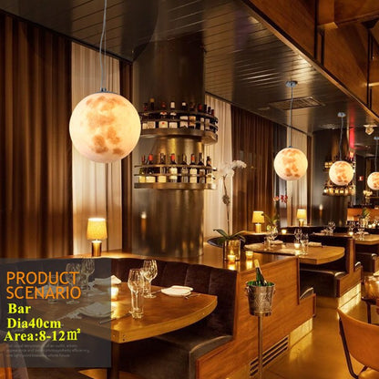 Nordic Modern Creative Full Moon Chandelier