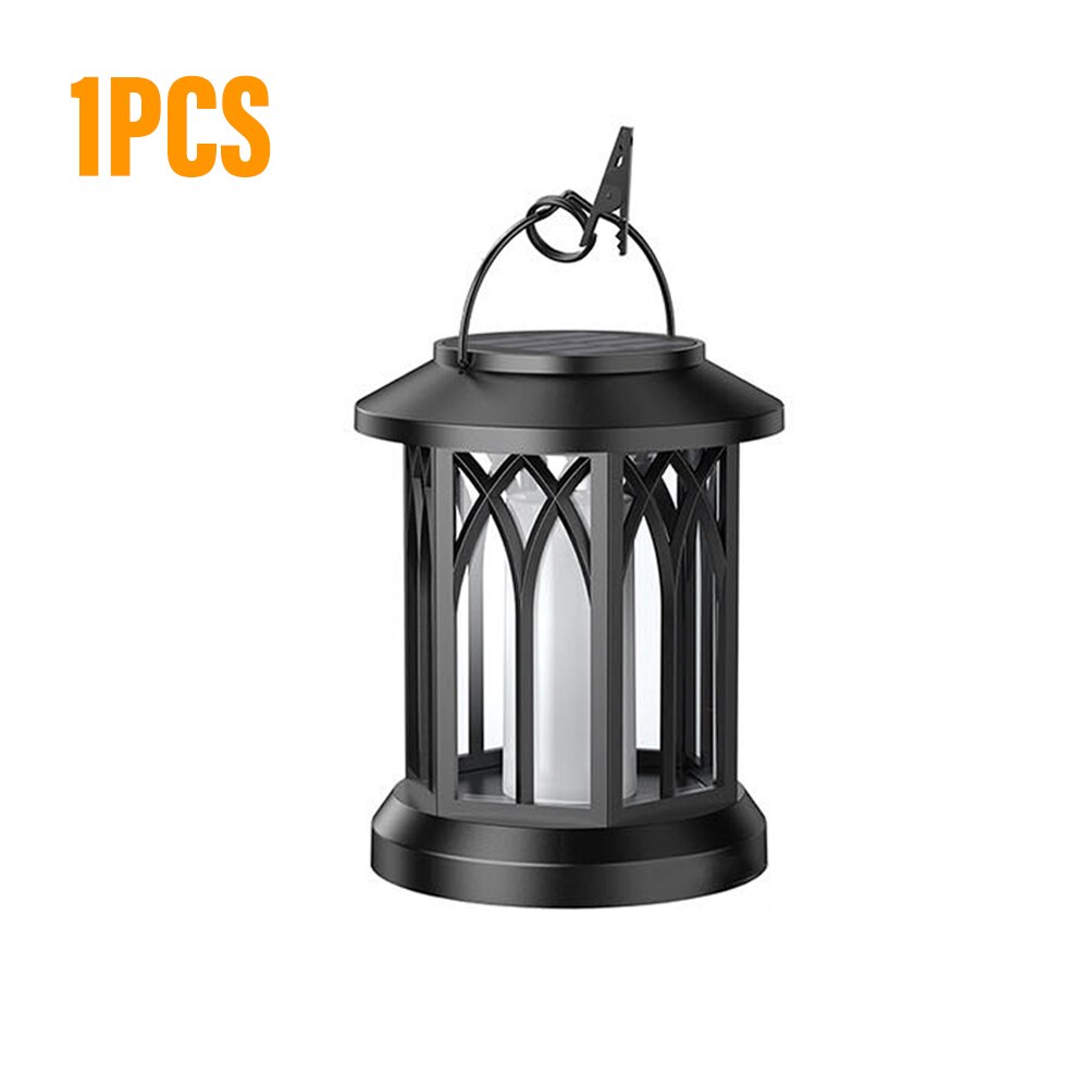 LED Solar Energy Flame Simulation Lamp with Clip Waterproof