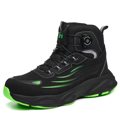 New Rotating Button Safety Shoes Anti-smash Anti-puncture Work Shoes