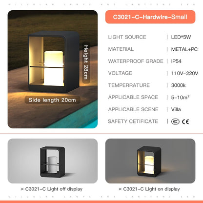 Garden Pathway Solar Led Light Lawn Lamps Waterproof Auto On/off