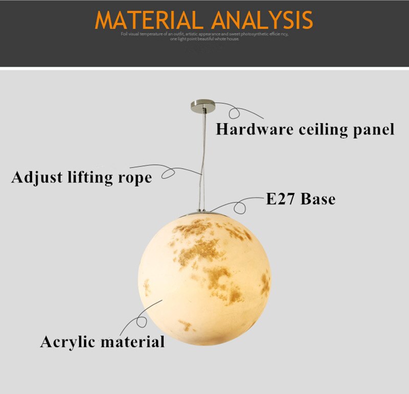 Nordic Modern Creative Full Moon Chandelier