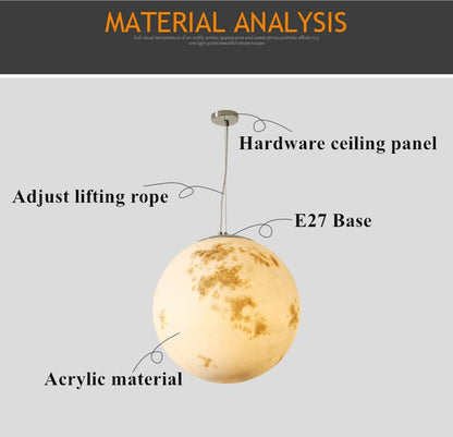 Nordic Modern Creative Full Moon Chandelier