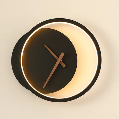 LED Clock Wall Lamp