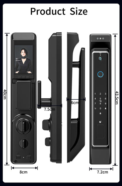 New Fingerprint Door Lock 3D Face Recognition Smart Door Lock
