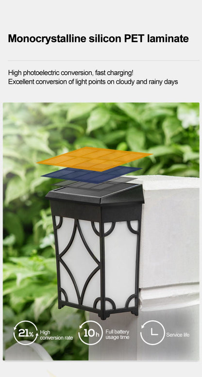 Vintage Solar Powered LED Wall Light Waterproof