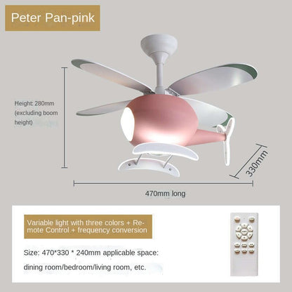 Children's Room Airplane Ceiling Fan Lights