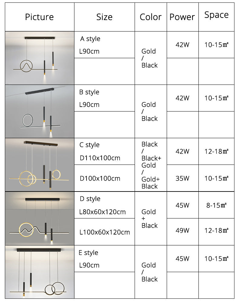 Nordic Minimalist Decoration Led Chandelier
