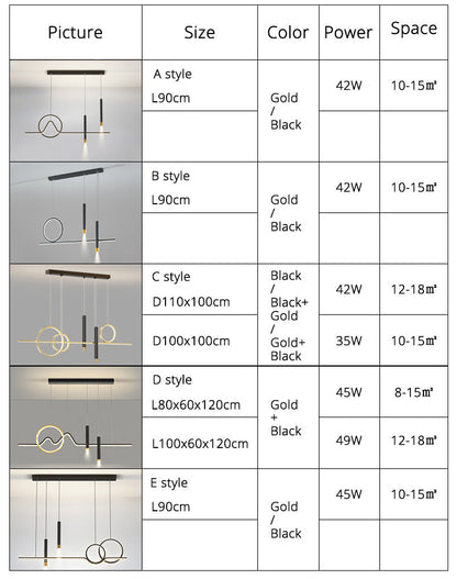 Nordic Minimalist Decoration Led Chandelier