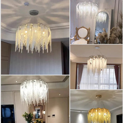 Atlantis Aluminum Chain Pendant Light - Luxurious Modern Chandelier