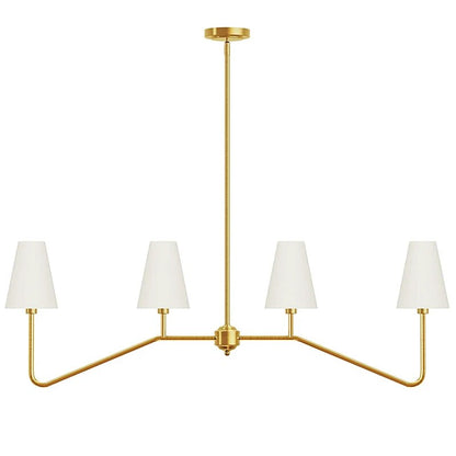 French Linen Shades Modern Chandelier