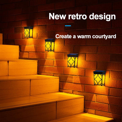 Vintage Solar Powered LED Wall Light Waterproof