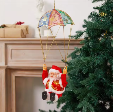 Animated Musical Climbing Santa Claus Decoration for Festive Christmas Holiday Fun