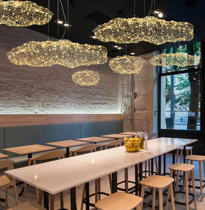 Amica - Modern Art Deco Star Light Dotted Cloud Lamps