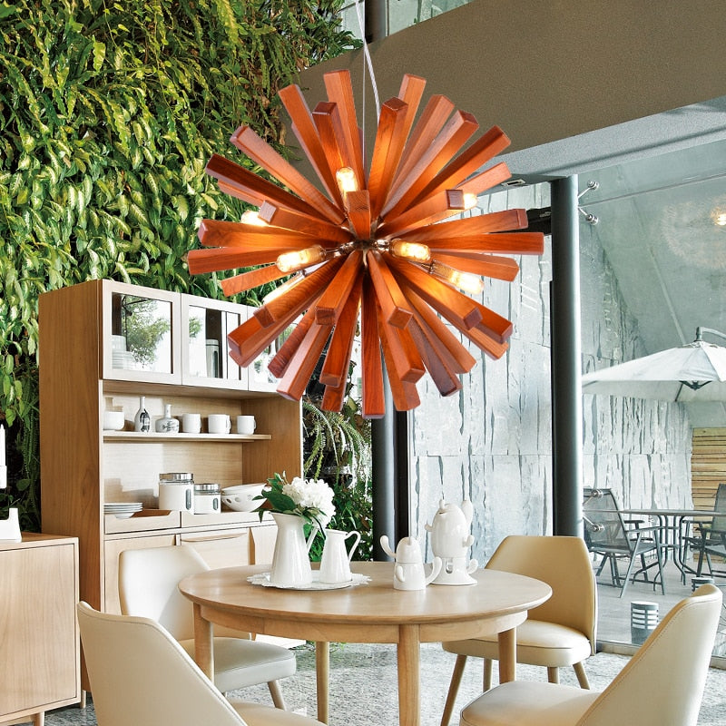 Dandelion - Wooden Pendant Light