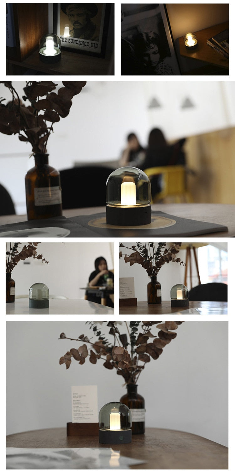 Asher - Glass Dome Desk Lamp