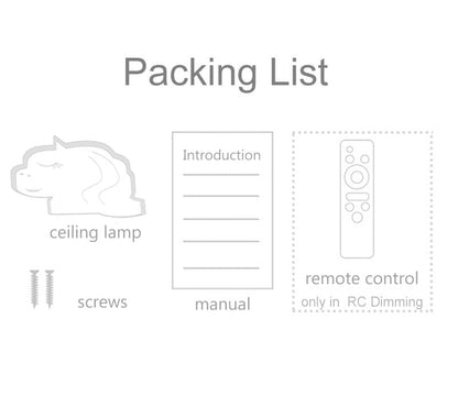 LED Unicorn Kids Room Light