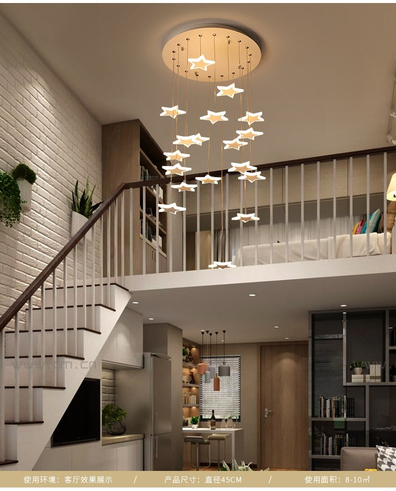 Starlight - Hanging Star Chandelier