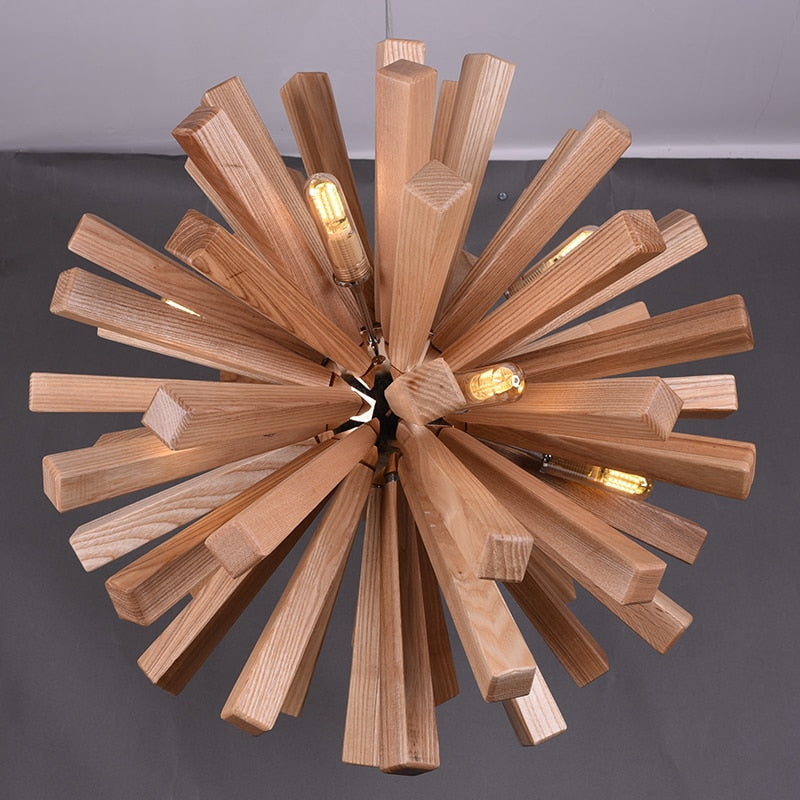 Burst - Wooden Pendant Light