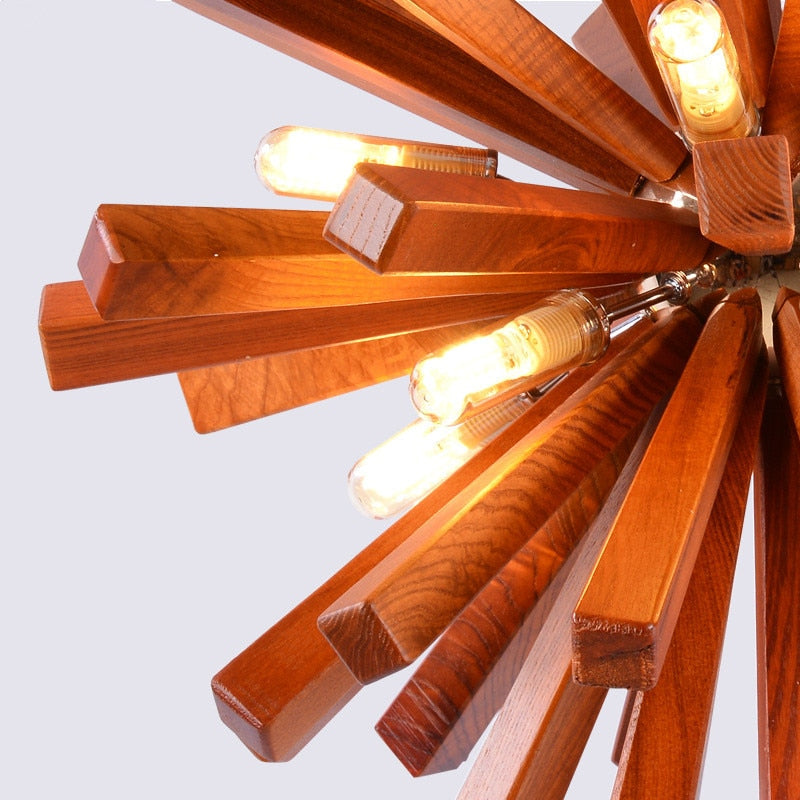 Burst - Wooden Pendant Light