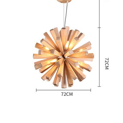 Burst - Wooden Pendant Light