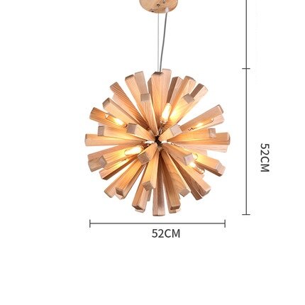 Burst - Wooden Pendant Light