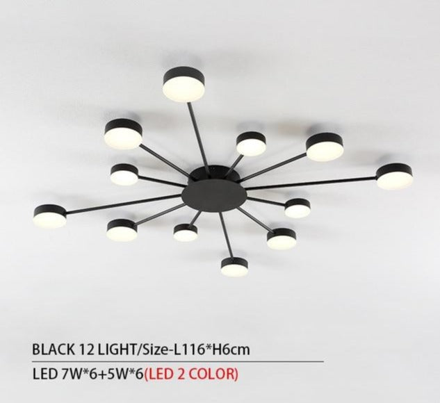 Drexel - Irregular Spoke Round Ceiling Light