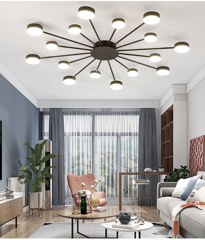 Drexel - Irregular Spoke Round Ceiling Light