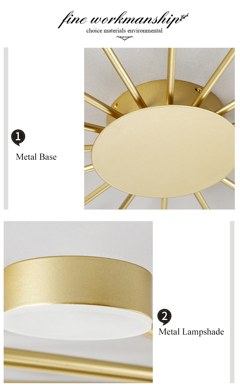 Drexel - Irregular Spoke Round Ceiling Light