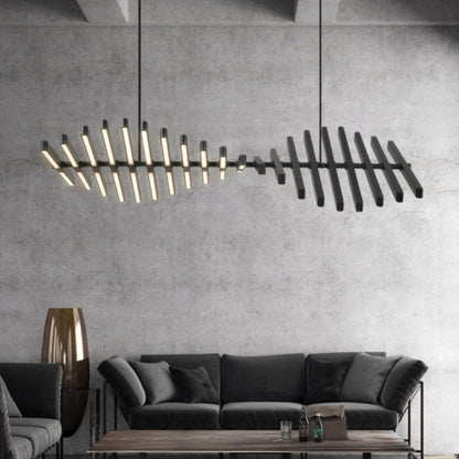 Modern LED Chandelier Lighting - Black/White Office Pendant
