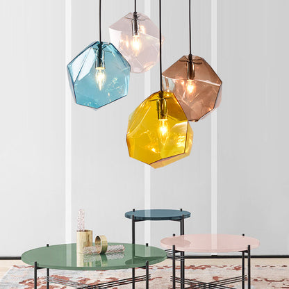 Chunk Of Crystal - Colorful Modern Glass Pendant Light