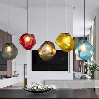 Chunk Of Crystal - Colorful Modern Glass Pendant Light