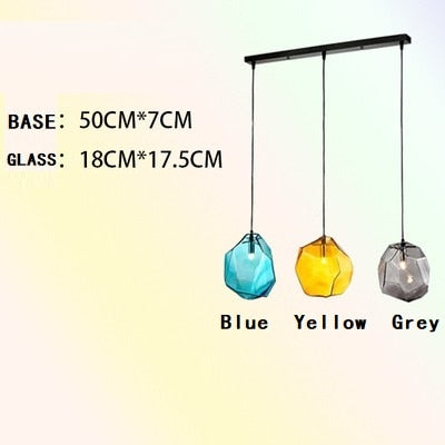 Chunk Of Crystal - Colorful Modern Glass Pendant Light