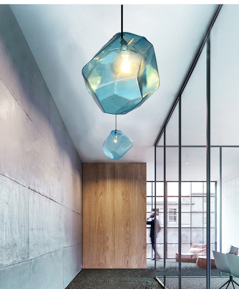Chunk Of Crystal - Colorful Modern Glass Pendant Light