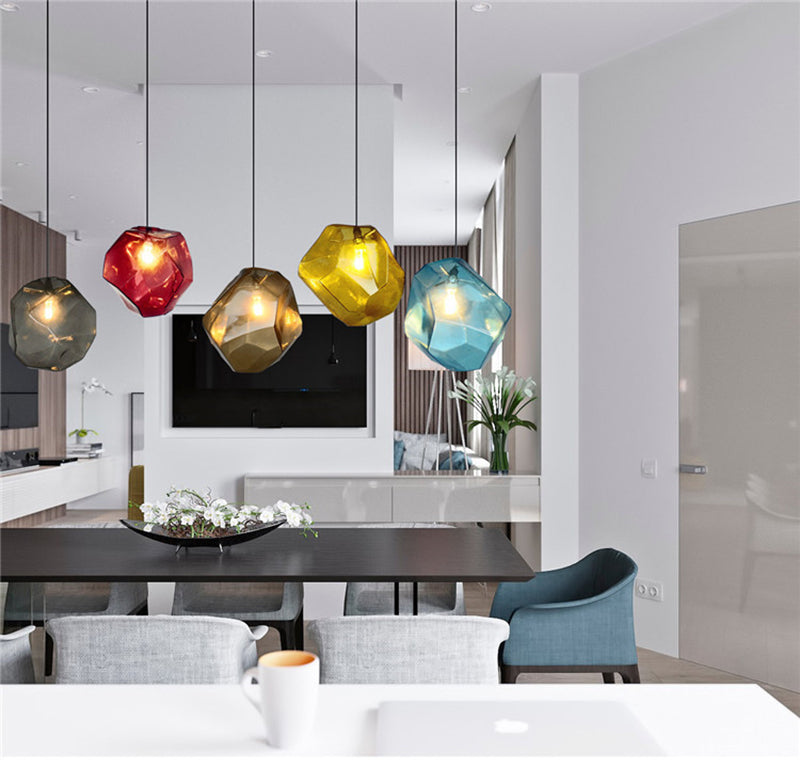 Chunk Of Crystal - Colorful Modern Glass Pendant Light