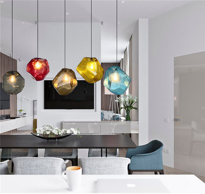 Chunk Of Crystal - Colorful Modern Glass Pendant Light