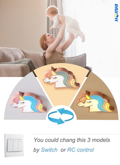 LED Unicorn Kids Room Light