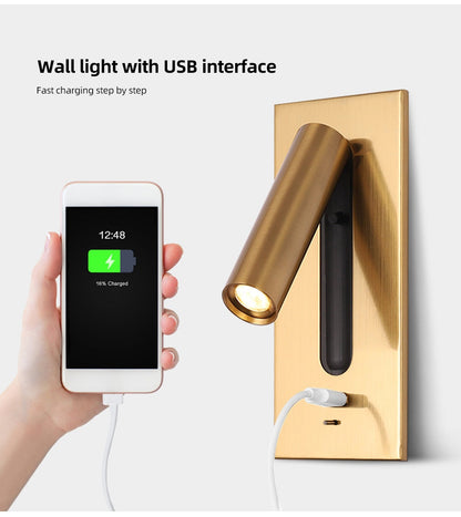 3W Rotating Bedroom Modern Wall Light - Sofrey Selects