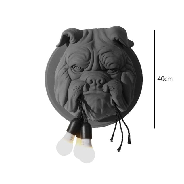 Bulldog Wall Light Lamp Decoration