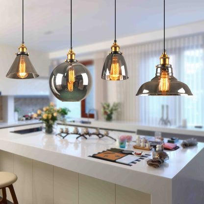 Vintage 5.5" To 11" Wide Pendant Glass Retro Lights - Sofrey Select