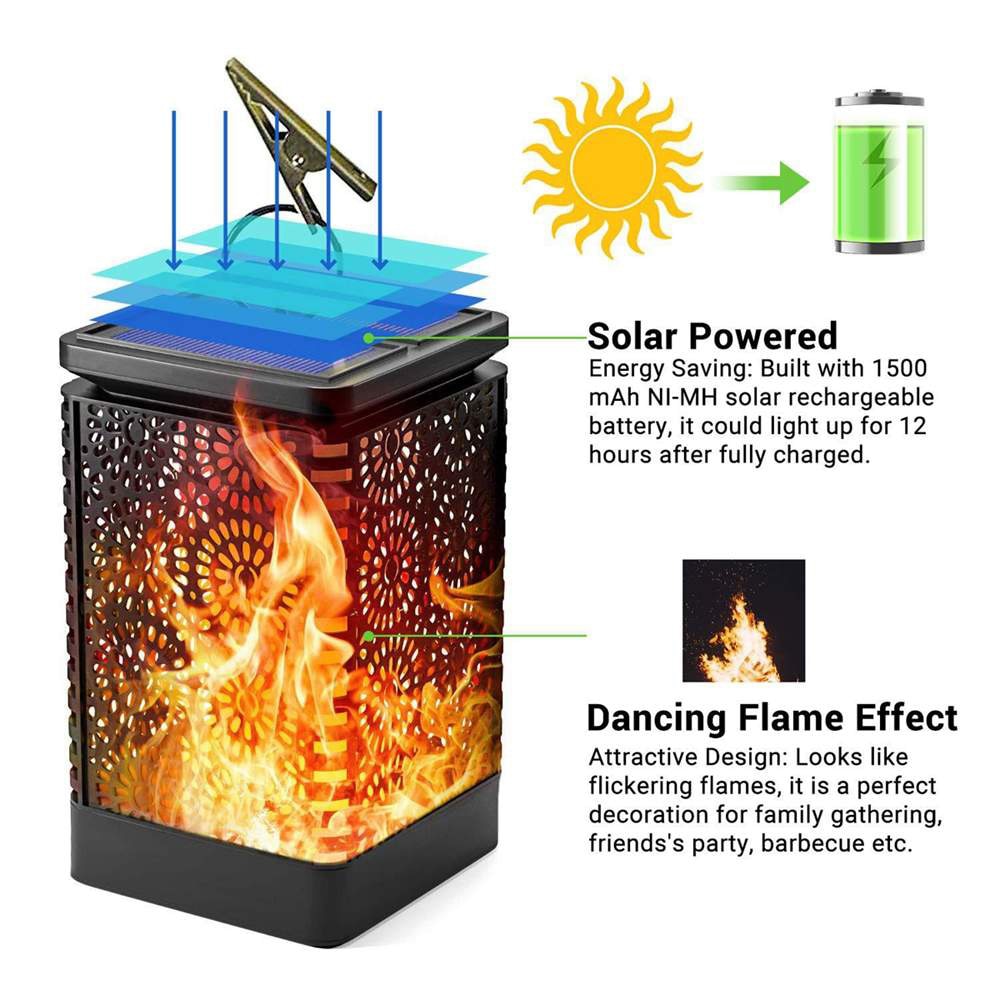 LED Solar Lights Dancing Flame