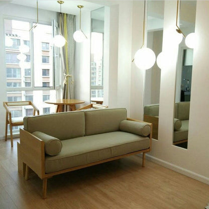 Milky White Glass Globe Minimalist Pendant Lights